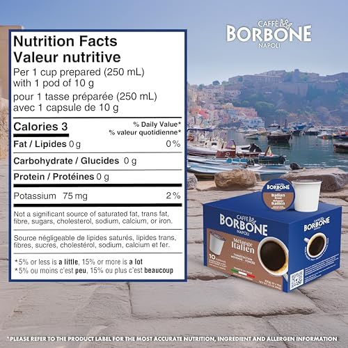 Caffè Borbone Italian Roast Coffee (60 Count) – Medium Dark Roast, Arabica & Robusta Blend, Roasted in Italy for a Bold, Smooth Taste – Single Serve Coffee Pods Compatible with K-Cup Brewers