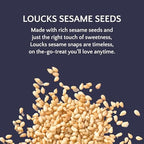 Loucks Original Sesame Snaps Candy Individually Wrapped 3-Pack (3 Bars, 4 Snap Pieces/Bar) Vegan, Gluten-Free, Cholesterol-Free, Kosher Sesame Seed Snack, No Preservatives 3.7oz 105g