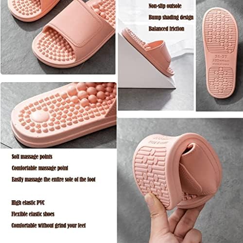 Health Foot Massage Slippers Acupressure Point Care Magnet Therapy Promoting Blood Circulation Myofascial Release Trigger Point Acupuncture Relaxation Gifts for Parents(Black,8.5-9)