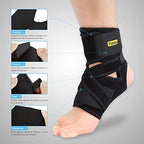Yosoo Health Gear Yosoo Ankle Brace - Breathable Neoprene Adjustable Compression Ankle Support stabilizer for Ankle Sprain Tendons, One Size, Black