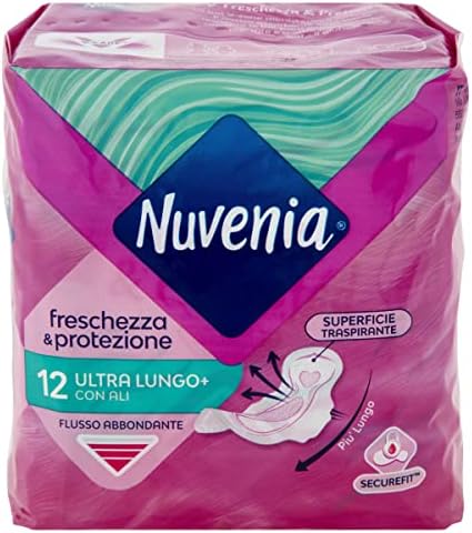 Nuvenia Absorbent – Ultra Slim, Absorbent Super Long, with Wings – 12