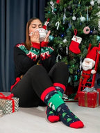 IRISGOD Funny Christmas Socks for Men & Women - Novelty Xmas Gifts - Cool Stocking Stuffers