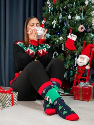IRISGOD Funny Christmas Socks for Men & Women - Novelty Xmas Gifts - Cool Stocking Stuffers
