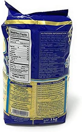 Dari Medium Moroccan Couscous 1kg, 2.2lb, Pack of 3