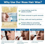 Nose Wax Kit Hair Removal Set - RAINFLOW Ear & Nose Hair Wax Kit for Men and Women,240g Wax Beads with Applicator Sticks, Home Grooming for Dating, Interviews, Travel, Salon-Like Results up to 4 Weeks