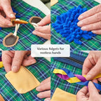 Fidget Muff and Blanket for Elderly | Fidget Blanket for Dementia | Dementia Products for Elderly | Gift and Activities for Seniors with Alzheimer’s or Dementia | Sensory Fidget Toys (Beige)