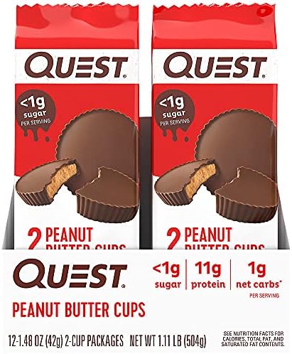 Quest Nutrition High Protein Peanut Butter Cups 12 Count and Atkins Peanut Butter Protein Wafer Crisps 5 Count