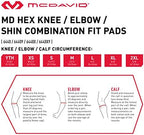 McDavid Moisture Wicking HEX Technology Knee Sleeves for Women/Men, Elbows & Shins Protection, Hex Pads