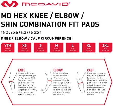 McDavid Moisture Wicking HEX Technology Knee Sleeves for Women/Men, Elbows & Shins Protection, Hex Pads