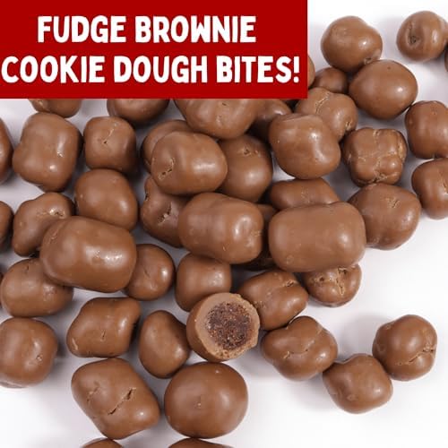 Fudge Brownie Edible Cookie Dough Bites, Small Chocolate Candies, Movie Night Snacks, 3.1 Ounces (Pack of 3)