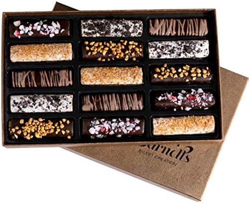 Barnetts Easter Chocolate Gift Baskets, 15 Crepes Spring Treats Hamper Basket Stuffer Cookie Chocolates Candy Box, Gourmet Chocolate Covered Cookies Gifts, Men, Women, Husband, Wife, Him, Her Food Delivery Ideas