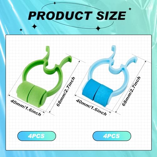 Fabbay 8 Pcs Stop Nosebleeds Clip Nose Bleed Stopper Nasal Clip for Adult Emergency Accident, Blue and Green