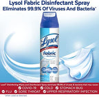 Lysol Fabric Disinfectant Spray, Sanitizing and Antibacterial Spray, For Disinfecting and Deodorizing Soft Furnishings, Sundrenched Linen 15 FL. Oz