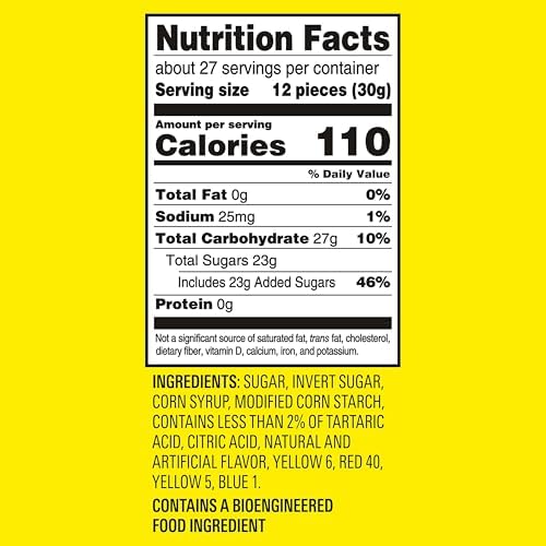 SOUR PATCH KIDS Soft & Chewy Gummy Candy, Family Size, Bulk Candy, 1.8 lb