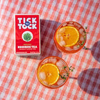 TICK TOCK TEAS Organic Rooibos Tea Bags - Naturally Caffeine Free Red Bush Herbal Tea from South Africa | Smooth & Rich Flavor, Low Tannin, Enjoy Hot or Iced with Milk, Lemon, or Honey - 80 Count