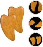 EXCEART Wooden Gua Sha Tool 3.93 Inch Heart-Shaped Face Massage Scraping Board for Facial and Body Care and Cellulite Treatment