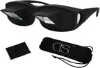 DS. DISTINCTIVE STYLE Lazy Readers Glasses Prism Glasses Lying Down Bed Horizontal Watching TV Reading Spectacles Horizontal Glasses - Black