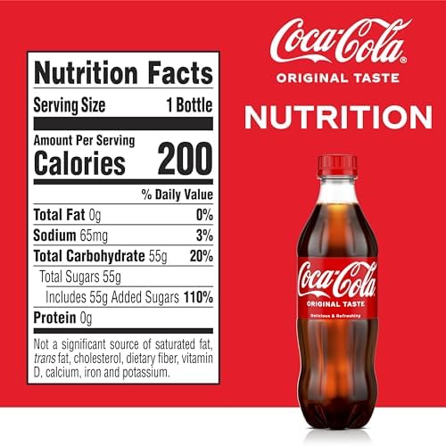 Coca-Cola Soda Soft Drinks, 16.9 fl oz Bottles, 6 Pack - Classic Cola Soft Drink Pack