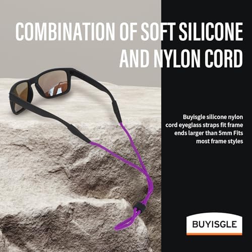 Eye Glasses Holder Strap - Sunglasses Straps Cords for Men Women Kids - Eyeglass Holders Around Neck - Eyewear String Lanyard Retainer - 2 PCS (Purple)