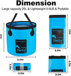 AUTODECO Collapsible Bucket 5 Gallon Container Folding Water Bucket Portable Wash Basin 20L