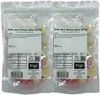 Hannahs Pink And White Candy Mice 500 Gram Bag (1/2 Kilo)