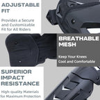 Motorcycle Knee Pads for Adults, Adjustable Motorcycle Knee Shin Guards for Motocross Racing Dirt Bike (2Pcs)