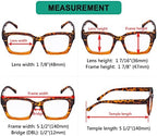 Eyekepper 4 Pack Ladies Reading Glasses - Oversized Square Design Readers for Women Tortoise +1.75