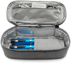 Insulin Cooler Travel Case with 2 * 120g Ice Packs – Insulated Medication Travel Bag for Insulin Pens, Ozempic, Mounjaro & Diabetic Supplies – Portable Medical Cooler with Secure Zipper Pouch (Grey)
