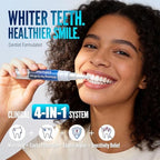 Teeth Whitening Pen Kit - 35% Carbamide Peroxide, Stain Removal, 4 Whitening Pens + 2 Remineralizing Pens, Enamel Repair, Anti-Cavity, Sensitive Teeth Care, 6 x 0.14 fl oz(Mint)