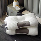 3D SPA Massage Pillow Partition to Help Sleep and Protect The Neck Pillow Knitted Cotton Pillow Bedding (1pcs Honeycomb Shape)
