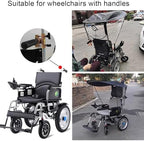 Wheelchair Sunshade Canopy Awning, Folding Rainproof Umbrella Canopy Cover Adjustable Wheelchair Canopy, for Most Wheelchairs