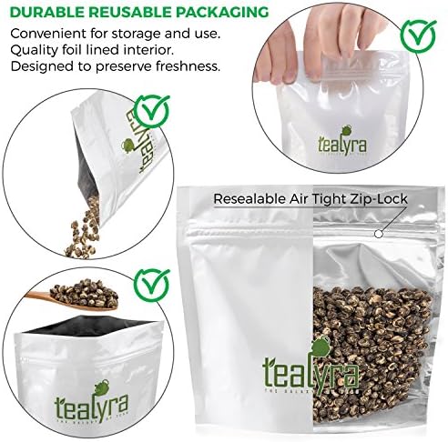 Tealyra - Imperial Jasmine Dragon Pearls - 8-Ounce - Green Tea Loose Leaf - Premium Jasmine Green Tea with Pleasant Aroma - 220 Gram