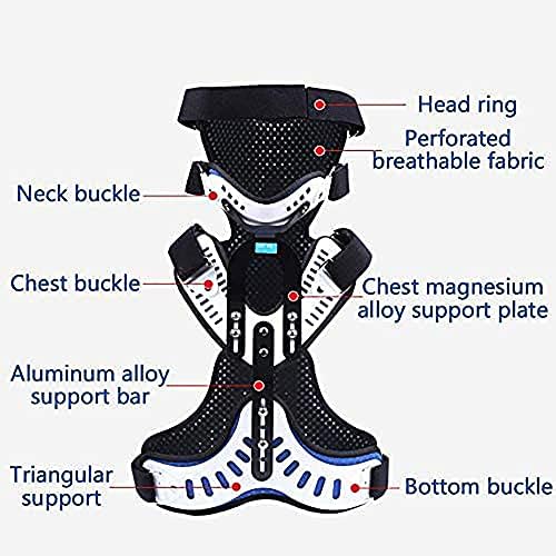 Orthosis Cervical Thoracic Halo Brace, Head Neck Chest Orthosis Adjustable Cervical Thoracic Orthosis U Lumbar Support, Angle Adjustable Breathable