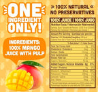NILO Mango Juice | 100% Squeezed Mango | NO Sugar added | NOT From Concentrate | 10.8 oz (Pack of 12)