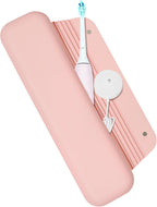 Electric Toothbrush Travel Cover - Waterproof Silicone, Fits Oral-B, Philips Sonicare, suri, burst, Aquasonic | Portable Storage Organizer Bag -Pink