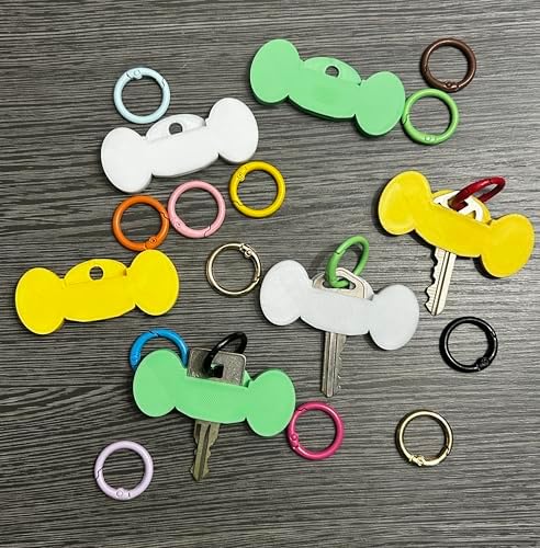 Key Turner Aid for Arthritis, Parkinson's & Limited Mobility - Easy Grip Keys Turn Assist with Easy Open Key Rings, Lightweight Ergonomic Design for Weak Hands, Flat Keys (3 Pack)