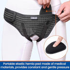 Hernia Belt for Double Inguinal, Hernia Support Truss for Men and Women, Pain Relief Recovery Adjustable Strap with 2 Removable Medical Compression Pads (Large)