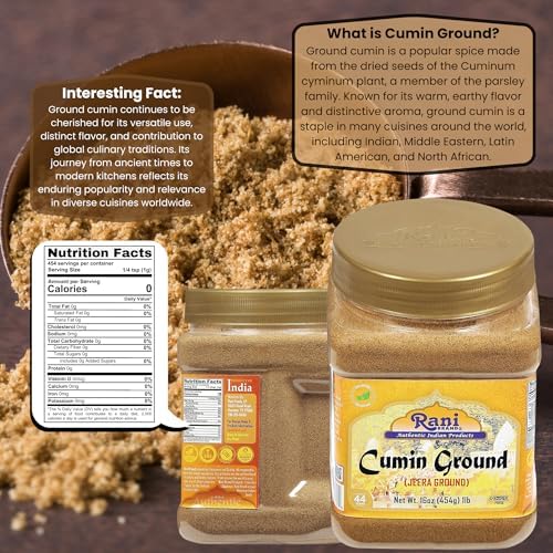 Rani Cumin (Jeera) Powder Spice 16oz (1lb) 454g PET Jar ~ All Natural | Vegan | Gluten Friendly | NON-GMO | Kosher | Indian Origin