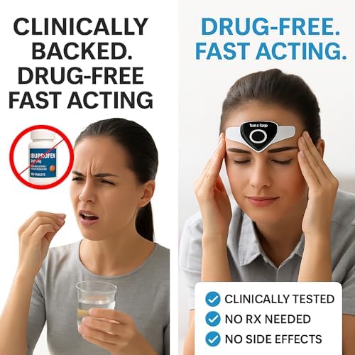 TENS 7000 Migraine Relief Device, Migraine Relief Wearable for Migraines and Migraña, Drug-Free Pain Relief Product