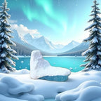 Blue Model Realistic Arctic Miniature 3D Model Polar Bear Christmas Decorations Cake Decoration Craft Home Decoration Cake and Cupcake Toppers, Frosting, Icing and Decorations
