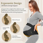 ChongErfei Maternity Belt, Pregnancy 3 in 1 Support Belt for Back/Pelvic/Hip Pain, Maternity Band Belly Support for Pregnancy Belly Support Band (M: Fit Ab 35.5"-47.3", Black)