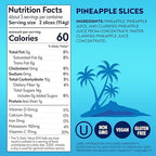 Dole Pineapple Slices in 100% Pineapple Juice with No Sugar Added - Dole Canned Fruit - 20 oz Cans - 12 Pack