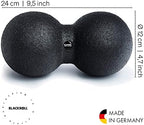 BLACKROLL - DUOBALL 12 Massage Ball, Double Lacrosse Ball Massager for Deep Tissue Massage, Trigger Point Massage Tool for Back, Spine and Shoulder, Muscle Recovery and Relief, Black