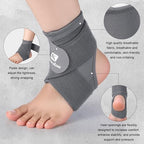 Honoson 2 Pcs Ankle Brace Kids Ankle Support for Sport Sprained Neoprene Breathable Compression Sleeve with Adjustable Wrap for Youth Child Boy Girl Plantar Fasciitis Achilles Tendonitis(Grey,S)