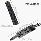 Punk Leather Cuff Bracelet, 2PCS Vintage Braided Leather Wristband for Men Women