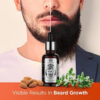 The Man Company 100% Natural Beard Oil for Men with Almond Oil, Thyme, Argan, and Jojoba Oil for Faster Beard Growth - 1.1 Oz | Beard Conditioner Oil, Softens & Strengthens Beards and Mustaches