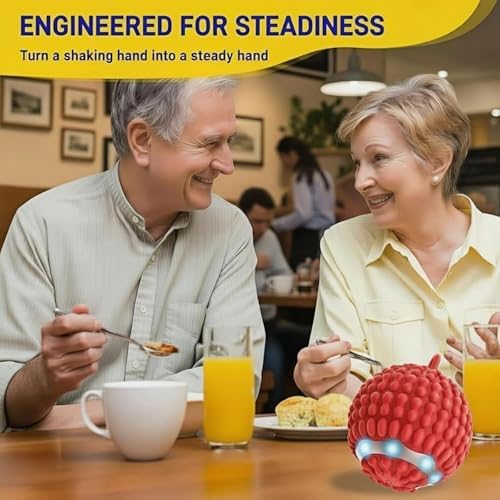 Vibrating Therapy Ball for Hand Tremors & Stress Relief – 4-Speed Rechargeable Massage Ball for Parkinson's, Arthritis, Senior Home/Travel Aid Gifts