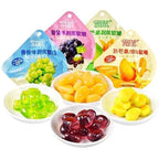 Peel fudge 8 kinds of fruit candy，Mango Peelable Candy，Lychee White peach candy,50% juice content,Chinese snack gifts,Healthy Desserts，Peeling Gummy Candy (4 Flavor Mix and Match,4 packs(150g))