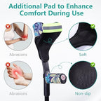 Forearm Crutch Pads and Hand Grip Covers for Open Cuff Crutches Forearm Crutches Accessories,Moisture Wicking Breathable Forearm Crutch Covers with Elastic Strap Increases Walking Comfort (Leaf)
