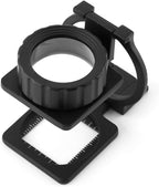 TANIQIACA 15X Portable Foldable Magnifier Stand with Measuring Scale, Metal Shell Frame